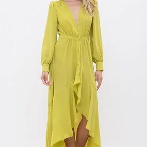 Chic Lime Green High Low Dress